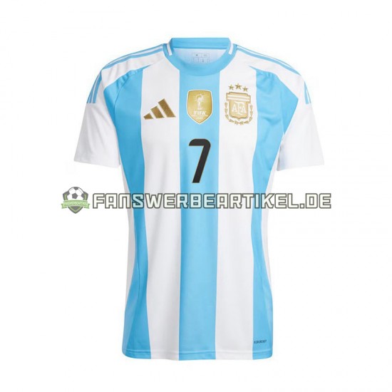 De Paul 7 Copa America Trikot Argentinien Herren Heimausrüstung 2024 Kurzarm