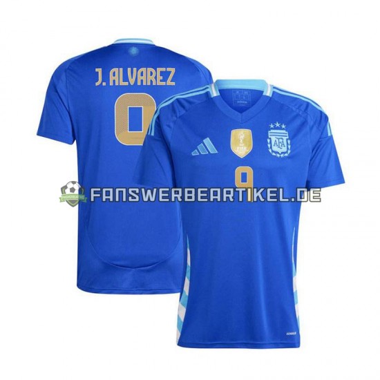 Julian Alvarez 9 Copa America Trikot Argentinien Herren Auswärtsausrüstung 2024 Kurzarm