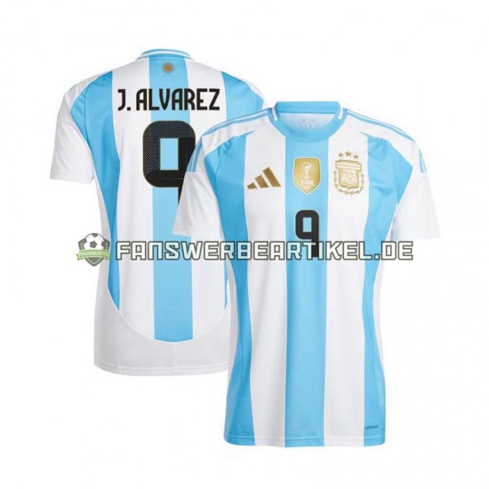 Julian Alvarez 9 Copa America Trikot Argentinien Herren Heimausrüstung 2024 Kurzarm