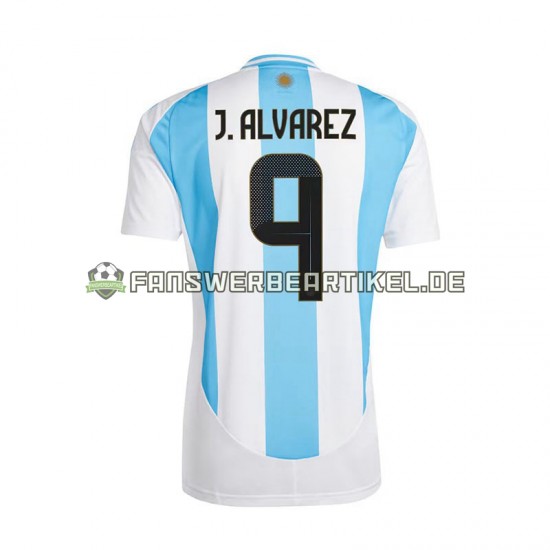 Julian Alvarez 9 Copa America Trikot Argentinien Herren Heimausrüstung 2024 Kurzarm