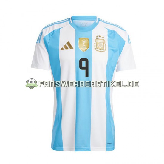 Julian Alvarez 9 Copa America Trikot Argentinien Herren Heimausrüstung 2024 Kurzarm