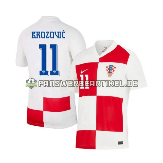 Marcelo Brozovic 11 Trikot Kroatien Herren Heimausrüstung Euro 2024 Kurzarm