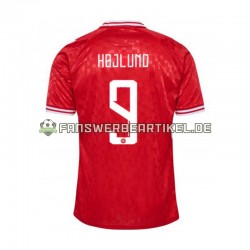 Hojlund 9 Trikot Dänemark Herren Heimausrüstung Euro 2024 Kurzarm