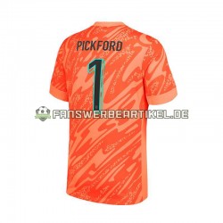 Pickford 1 Torwart Trikot England Herren Heimausrüstung Orange Euro 2024 Kurzarm