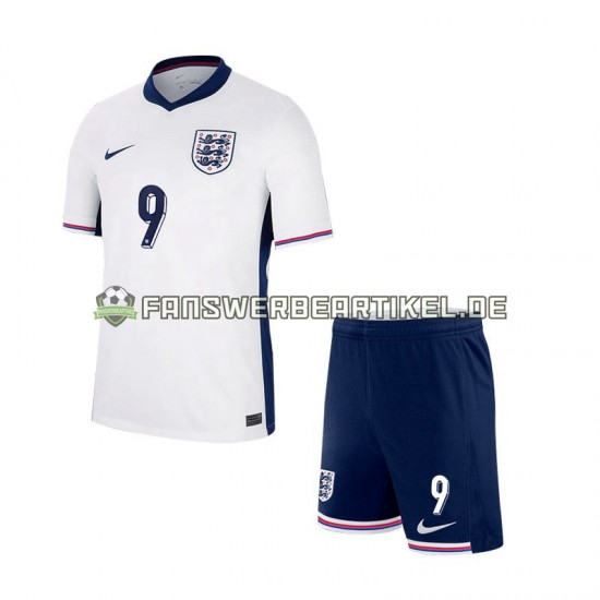 Harry Kane 9 Trikot England Kinder Heimausrüstung Euro 2024 Kurzarm