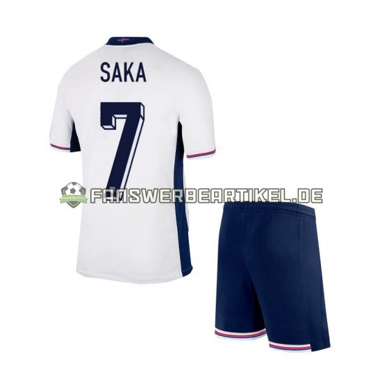 SAKA 7 Trikot England Kinder Heimausrüstung Euro 2024 Kurzarm