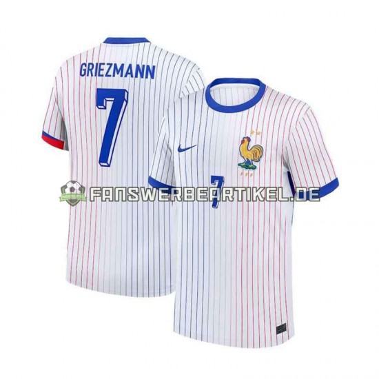 Antoine Griezmann 7 Trikot Frankreich Herren Auswärtsausrüstung Euro 2024 Kurzarm