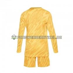 Torwart Trikot Frankreich Kinder Heimausrüstung Gelb Euro 2024 Langarm