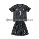 Hugo Lloris 1 Torwart Trikot Frankreich Kinder Auswärtsausrüstung Schwarz Euro 2024 Kurzarm