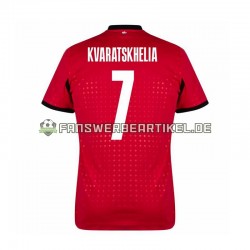 Georgia Kvaratskhelia 7 Trikot Herren Ausweich ausrüstung Euro 2024 Kurzarm