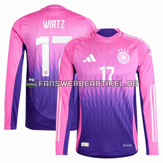 Florian Wirtz 17 Trikot Deutschland Herren Auswärtsausrüstung Euro 2024 Langarm