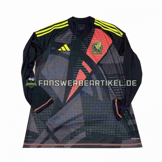 Copa America Torwart Trikot Mexiko Herren Heimausrüstung Schwarz 2024 Langarm