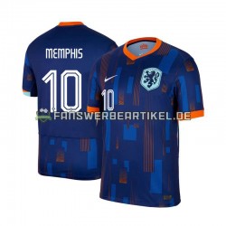 Memphis Depay 10 Trikot Niederlande Herren Auswärtsausrüstung Euro 2024 Kurzarm