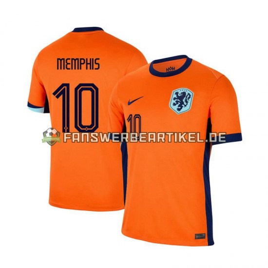 Memphis Depay 10 Trikot Niederlande Herren Heimausrüstung Euro 2024 Kurzarm