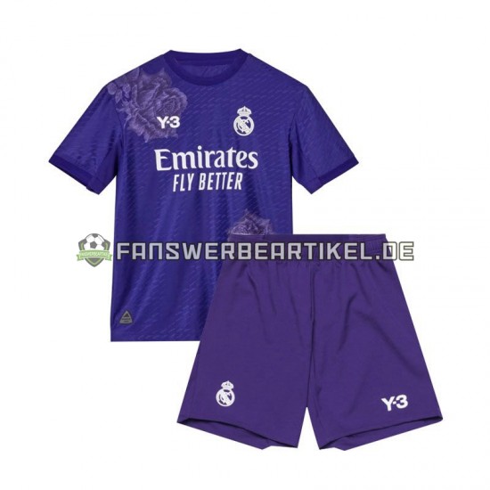 Trikot Real Madrid Kinder Viertes ausrüstung Lila 2023-2024 Kurzarm