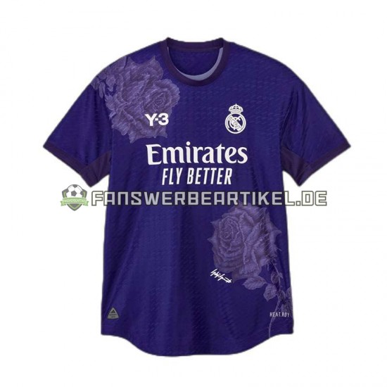 Vinicius Junior 7 Y-3 Trikot Real Madrid Herren Viertes ausrüstung Lila 2023-2024 Kurzarm