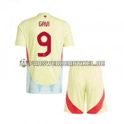 Gavi 9 Trikot Spanien Kinder Auswärtsausrüstung Euro 2024 Kurzarm