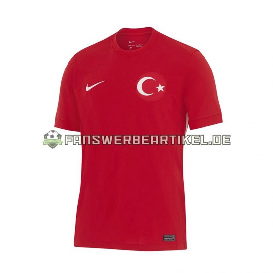 Trikot Türkei Herren Auswärtsausrüstung Rot Euro 2024 Kurzarm