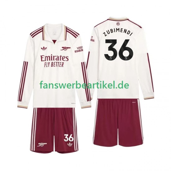 Zubimendi 36 Trikot Arsenal Kinder Ausweich ausrüstung 2025-2026 Langarm