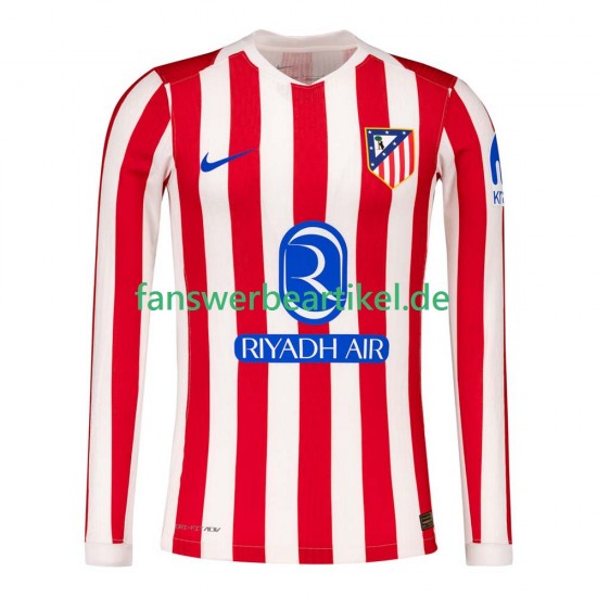 Trikot Atlético Madrid Herren Heimausrüstung 2025-2026 Langarm