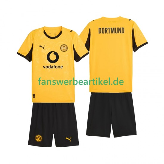 Cup Trikot Borussia Dortmund Kinder Heimausrüstung 2025-2026 Kurzarm