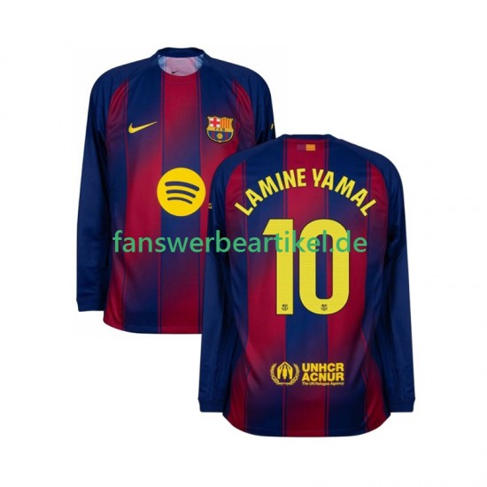 Lamine Yamal 10 Trikot FC Barcelona Herren Heimausrüstung 2025-2026 Langarm