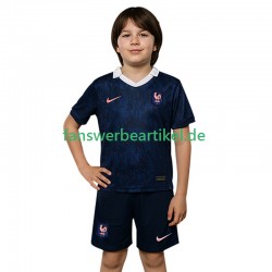Trikot Frankreich Kinder Heimausrüstung 2025 Kurzarm