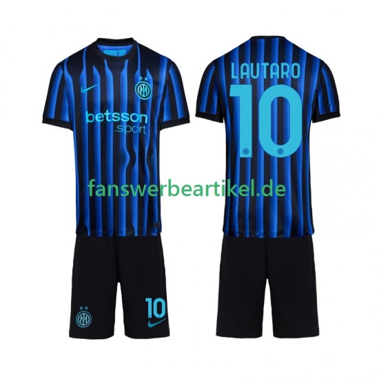Lautaro Martinez 10 Trikot Inter Mailand Kinder Heimausrüstung 2025-2026 Kurzarm