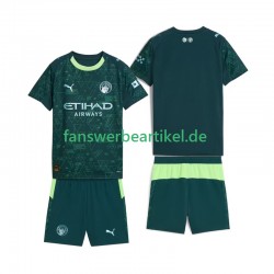 Trikot Manchester City Kinder Viertes ausrüstung 2025-2026 Kurzarm