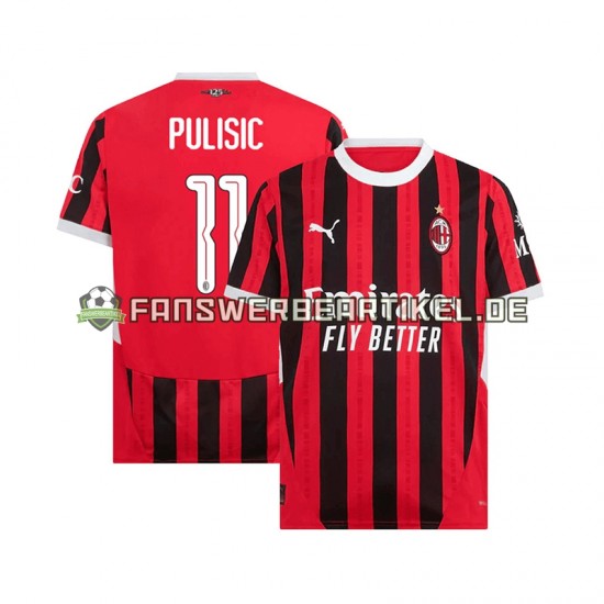 UCL Font PULISIC 11 Trikot AC Mailand Herren Heimausrüstung 2024-2025 Kurzarm