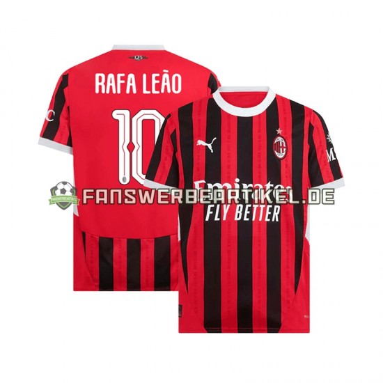 UCL Font RAFA LEAO 10 Trikot AC Mailand Herren Heimausrüstung 2024-2025 Kurzarm