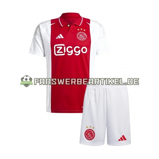 Trikot Ajax Amsterdam Kinder Heimausrüstung 2024-2025 Kurzarm