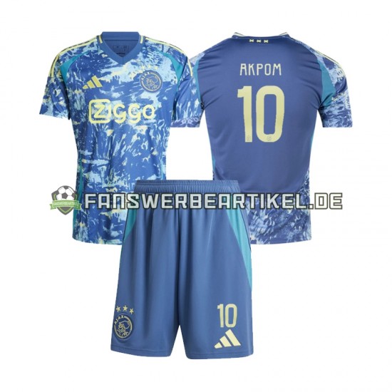 Chuba Akpom 10 Trikot Ajax Amsterdam Kinder Auswärtsausrüstung 2024-2025 Kurzarm