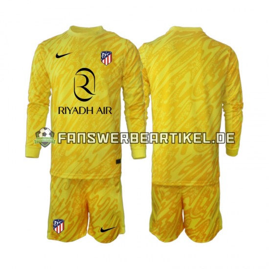 Torwart Trikot Atlético Madrid Kinder Ausweich ausrüstung 2024-2025 Langarm