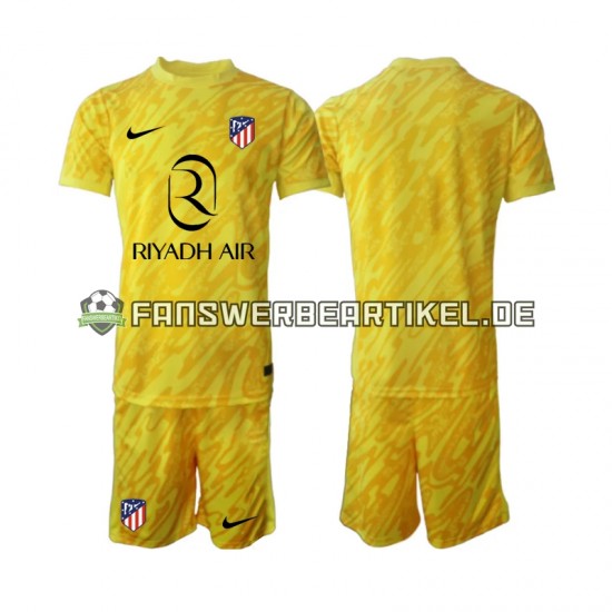 Torwart Trikot Atlético Madrid Kinder Ausweich ausrüstung 2024-2025 Kurzarm