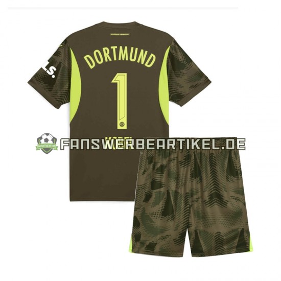 Gregor Kobel 1 Torwart Trikot Borussia Dortmund Kinder Auswärtsausrüstung 2024-2025 Kurzarm