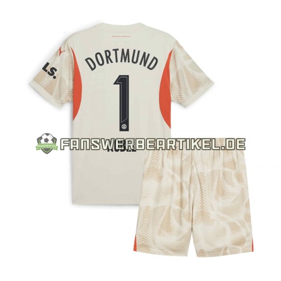 Gregor Kobel 1 Torwart Trikot Borussia Dortmund Kinder Heimausrüstung 2024-2025 Kurzarm