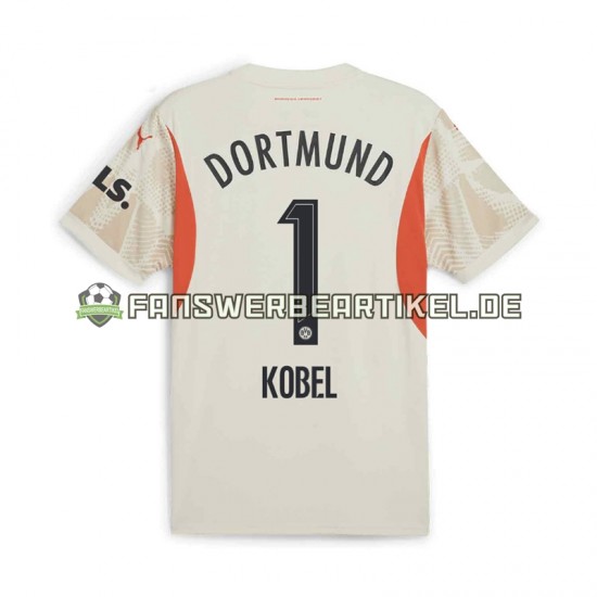 Gregor Kobel 1 Torwart Trikot Borussia Dortmund Herren Heimausrüstung 2024-2025 Kurzarm