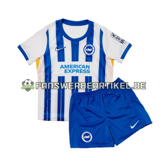 Trikot Brighton Hove Albion Kinder Heimausrüstung 2024-2025 Kurzarm