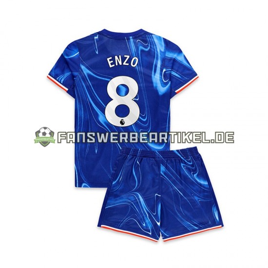 Enzo 8 Trikot Chelsea Kinder Heimausrüstung 2024-2025 Kurzarm