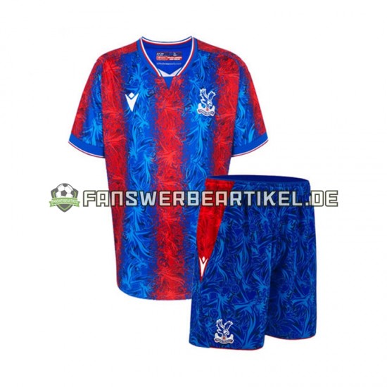 Trikot Crystal Palace Kinder Heimausrüstung 2024-2025 Kurzarm