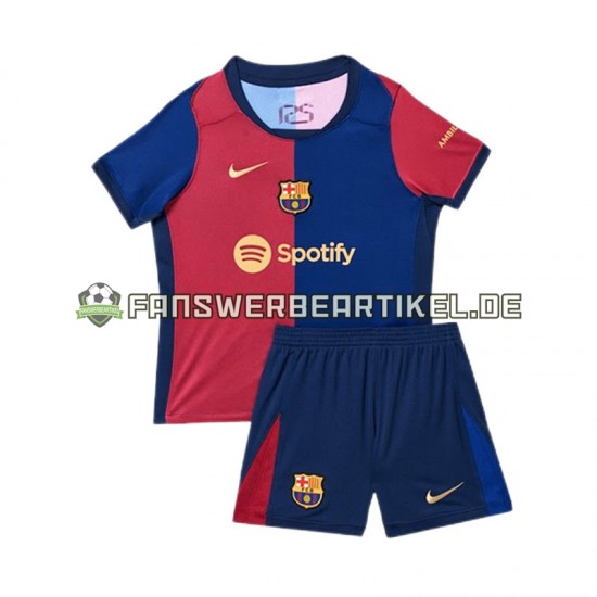 Trikot FC Barcelona Kinder Heimausrüstung 2024-2025 Kurzarm