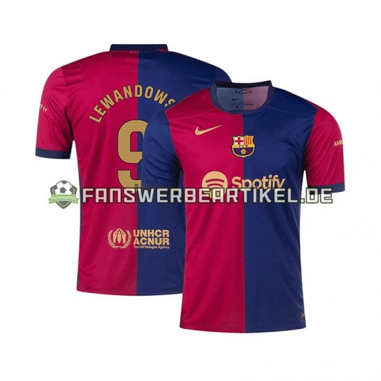 Robert Lewandowski 9 Trikot FC Barcelona Herren Heimausrüstung 2024-2025 Kurzarm