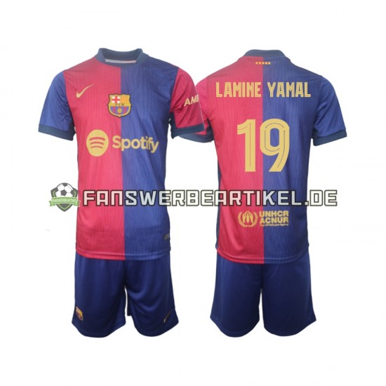 UCL Font Lamine Yamal 19 Trikot FC Barcelona Kinder Heimausrüstung 2024-2025 Kurzarm