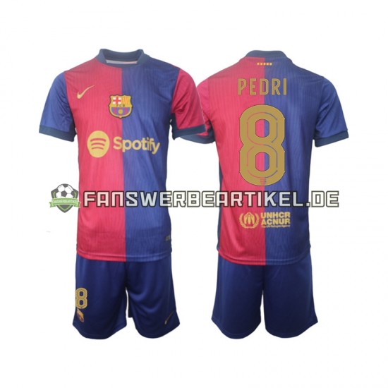 UCL Font PEDRI 8 Trikot FC Barcelona Kinder Heimausrüstung 2024-2025 Kurzarm