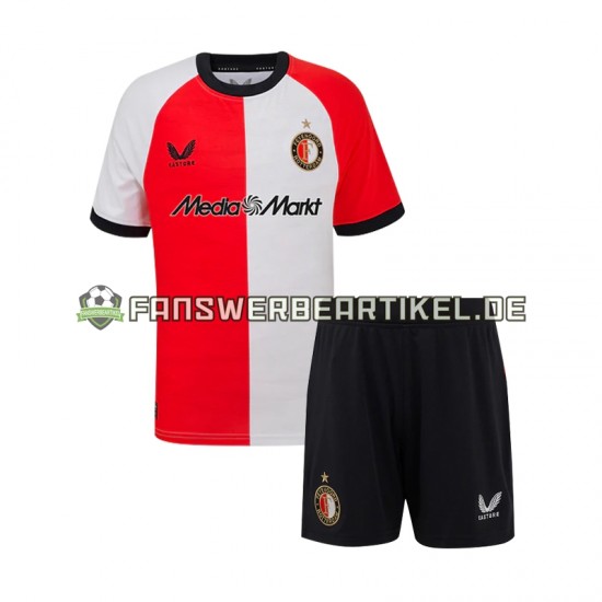 Trikot Feyenoord Rotterdam Kinder Heimausrüstung 2024-2025 Kurzarm