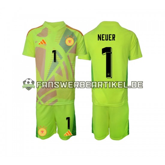 Manuel Neuer 1 Torwart Trikot Deutschland Kinder Auswärtsausrüstung Euro 2024 Kurzarm