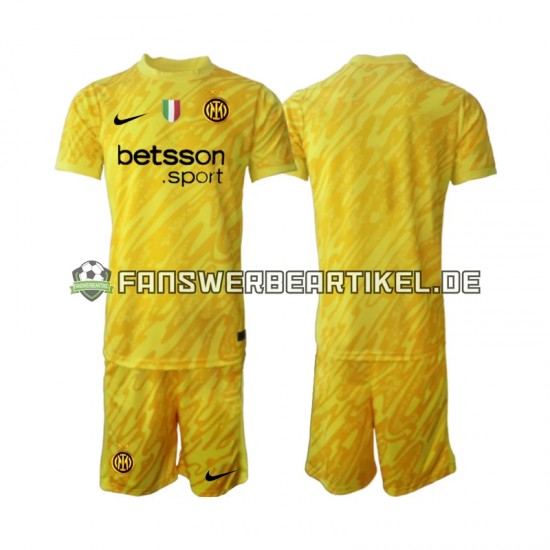 Torwart Trikot Inter Mailand Kinder Auswärtsausrüstung 2024-2025 Kurzarm