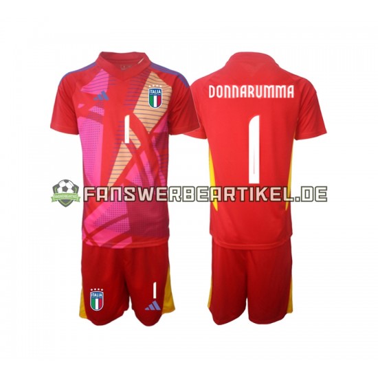 Donnarumma 1 Torwart Trikot Italien Kinder Ausweich ausrüstung Euro 2024 Kurzarm