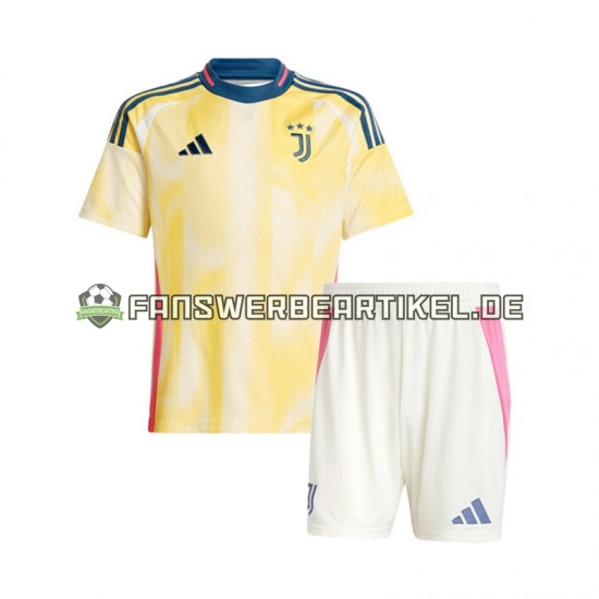 Trikot Juventus Turin Kinder Auswärtsausrüstung 2024-2025 Kurzarm